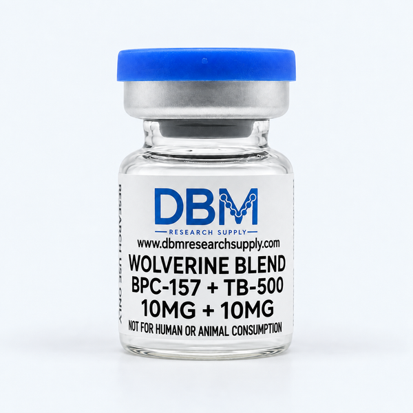DBM Research Supply BPC-157 + TB-500 (Wolverine Blend) 10mg + 10mg, blue cap