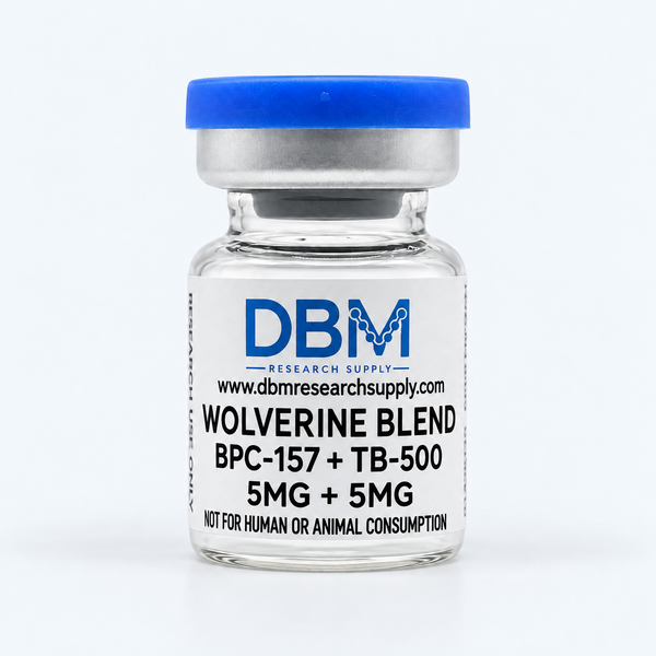 DBM Research Supply BPC-157 + TB-500 (Wolverine Blend) 5mg + 5mg, blue cap