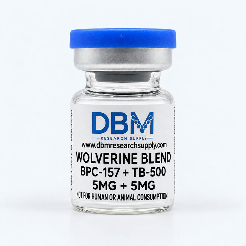 DBM Research Supply BPC-157 + TB-500 (Wolverine Blend) 5mg + 5mg, blue cap