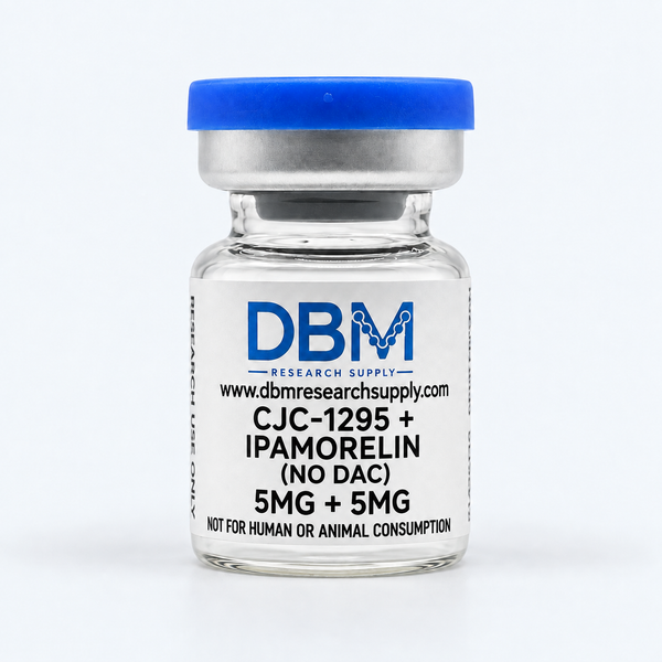 DBM Research Supply CJC-1295 + Ipamorelin (No DAC) 5mg + 5mg, blue cap